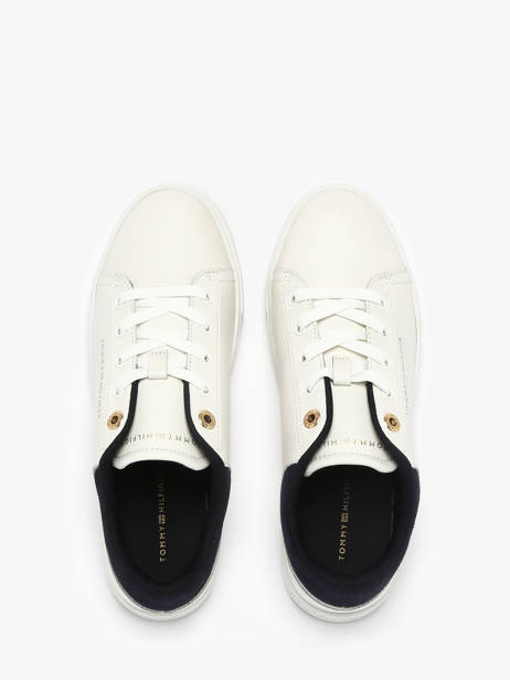 Sneakers In Leather Tommy hilfiger White women 902002Y other view 3