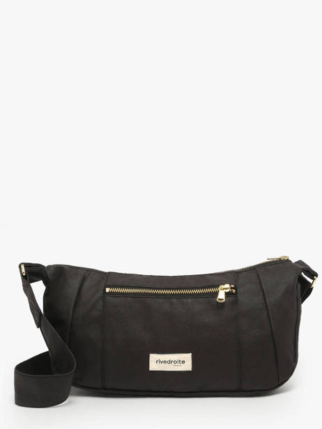 Shoulder Bag Charlito Waxed Cotton Rivedroite Black waxed CHARIWAX