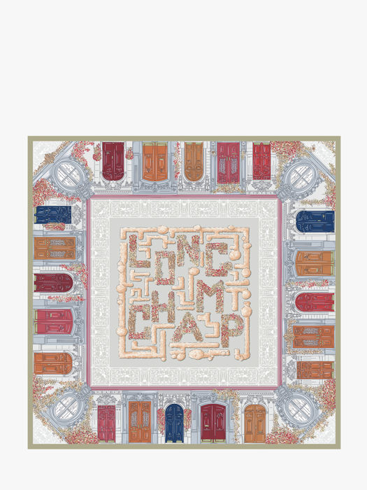 Longchamp Soie gots Scarf Gray