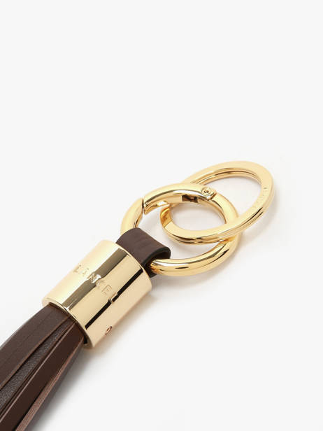 Leather Premier Flirt Key Chain Lancel Brown charms A12922 other view 1