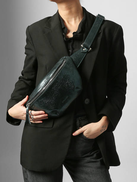 Leather La Banane Minuit Belt Bag Paul marius Green minuit BANANMIN other view 1