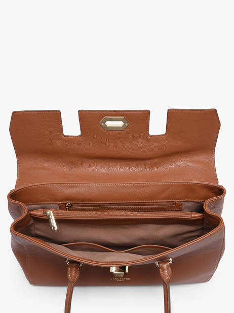 Sac Porte Epaule A4 Milano Cuir Lancaster Marron milano cosmos 57 vue secondaire 2