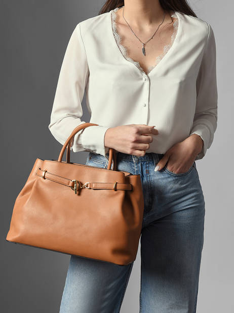 Sac Porté Main Large Blake Cuir Lauren ralph lauren Marron blake 31P03417 vue secondaire 1