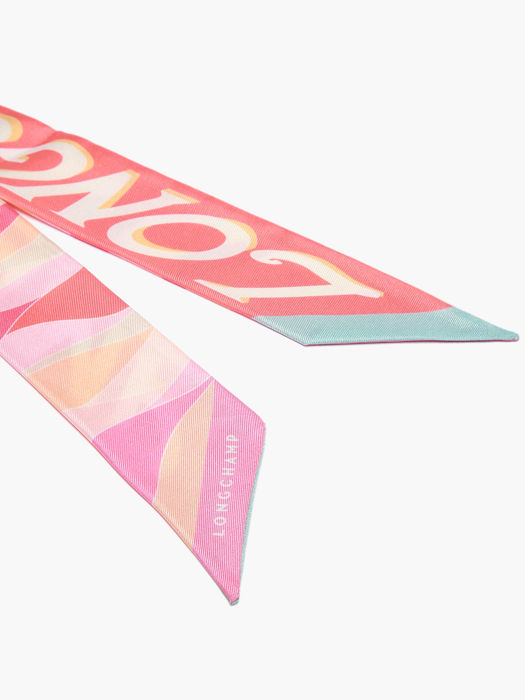 Longchamp Soie gots Scarf Pink