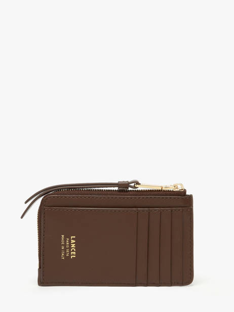 Leather Origami Card Holder Lancel Brown origami A13422 other view 2