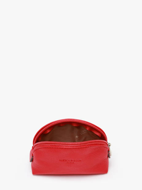 Leather Coin Purse Confort Hexagona Red confort 460597 other view 1