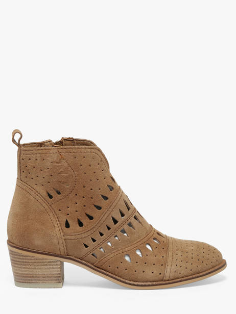 Bottines à Talon En Cuir Alpe Marron women 54331101