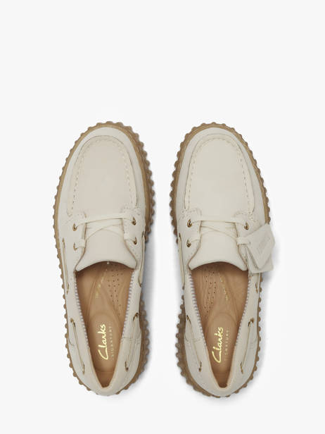 Platform Boat Shoes In Leather Clarks Beige women 26186302 other view 4