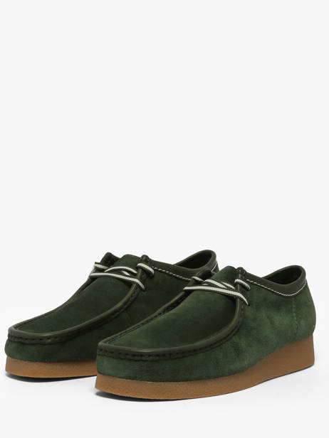 Derby Shoes In Leather Clarks Green men 26186170 other view 2