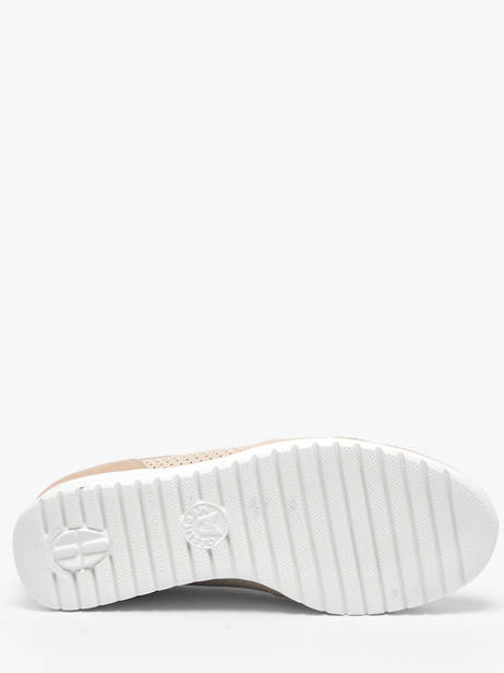 Platform Sneakers In Leather Mephisto Beige women P5149187 other view 4