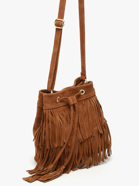 Crossbody Bag Velvet Leather Milano Brown velvet VE24116O other view 2