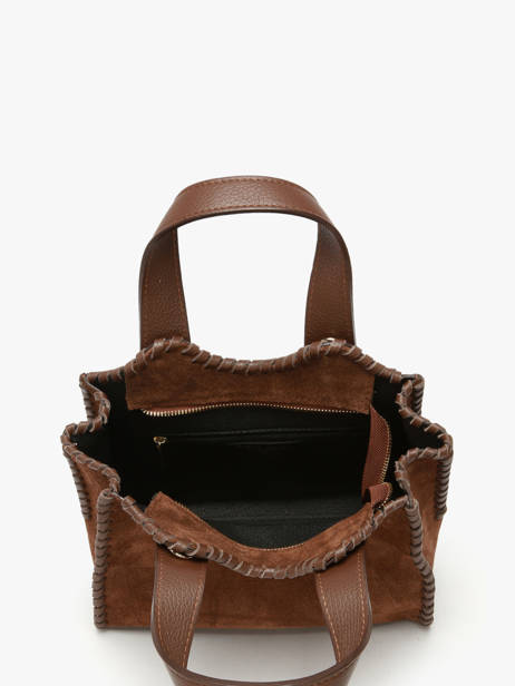 Satchel Velvet Caviar Milano Brown velvet caviar VC25111 other view 3