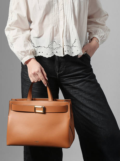 Medium Leather Angèle Carryall Lancel Brown angele A14017 other view 1