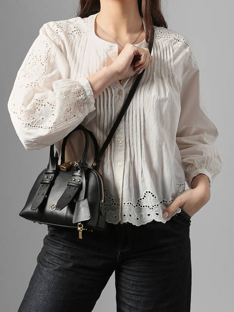 Crossbody Bag Love Bag Icon Leather Pinko Black love bag icon 5333A0QO other view 1