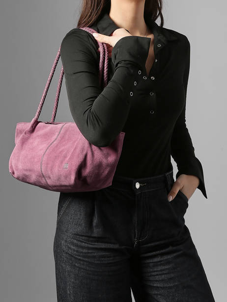 Shoulder Bag Leather Biba Pink leather SOR4L other view 1