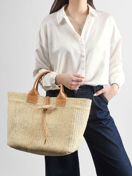 Longchamp Le roseau raphia Handbag Beige