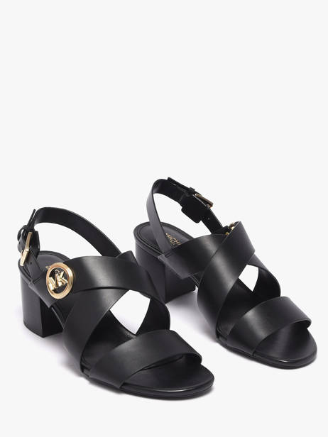 Heeled Sandals In Leather Michael kors Black women EMS1L001 other view 1