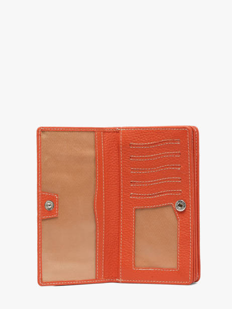 Leather Caviar Wallet Crinkles Orange caviar 14001 other view 2