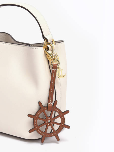 Leather Wheel Bag Charm Lauren ralph lauren Brown dryden 32P09308 other view 2