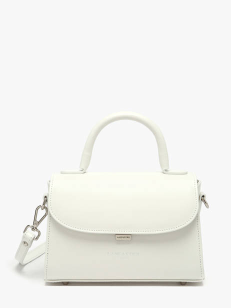 Small Leather Suave Crossbody Bag Lancaster White suave even 16