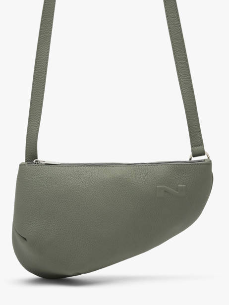 Leather Crossbody Bag Large City Perle Nathan baume Green n city 1 other view 2