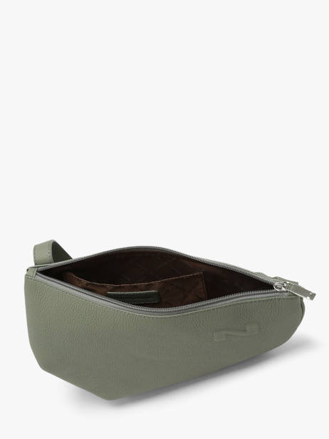 Leather Crossbody Bag Large City Perle Nathan baume Green n city 1 other view 4