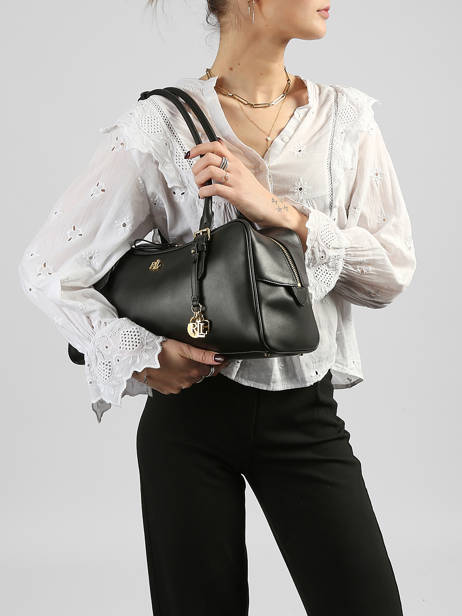 Sac Porté épaule Dryden Cuir Lauren ralph lauren Noir dryden 31P06068 vue secondaire 1