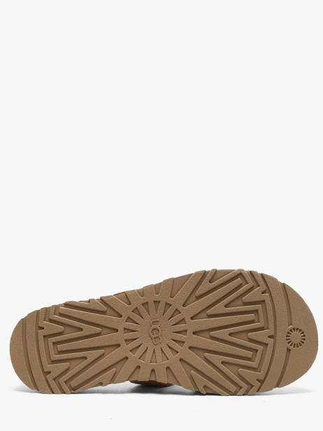 Slippers In Leather Ugg Brown women 1178590 other view 4