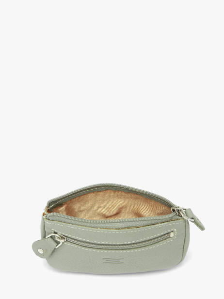 Leather Caviar Coin Purse Crinkles Green caviar 14036 other view 1