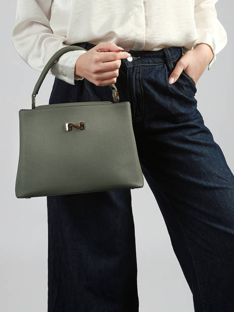 Leather Magnolia Top-handle Bag Nathan baume Green eden 3 other view 1