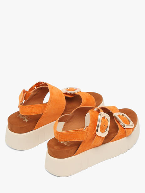 Sandals In Leather Mam'zelle Orange women CSGNQ06 other view 2