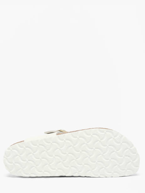 Slippers Gizeh Flower In Leather Birkenstock White women 1026735 other view 4