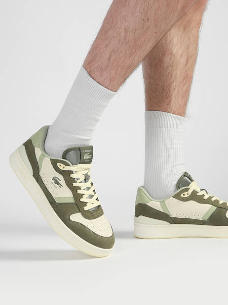 Sneakers In Leather Lacoste Green men 1SMA0100 other view 1