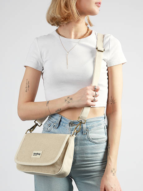 Shoulder Bag Tressage Cotton Hindbag Beige tressage TS other view 1