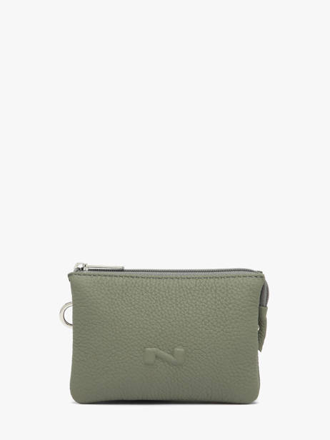2-compartment  Coin Purse Original N Leather Nathan baume Green original n 302N