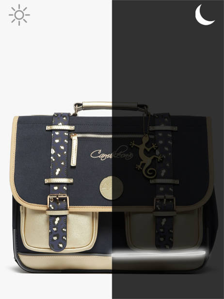 Wheeled Schoolbag 2 Compartments Cameleon Blue vintage fantasy PBVGCA35 other view 8