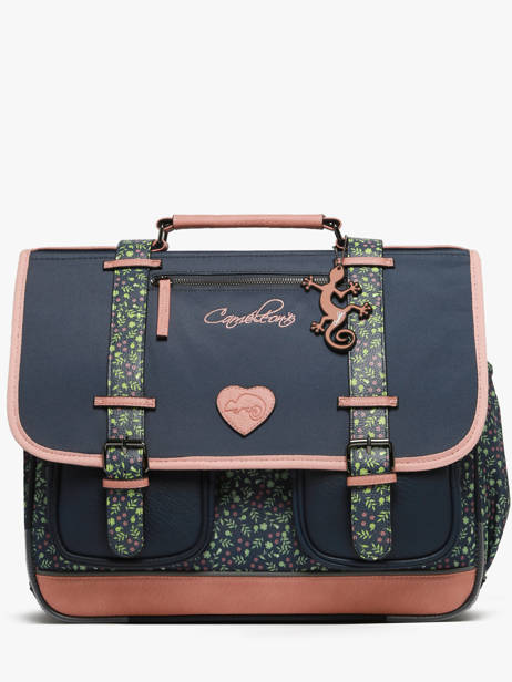 Cartable 3 Compartiments Cameleon Bleu vintage fantasy PBVGCA41