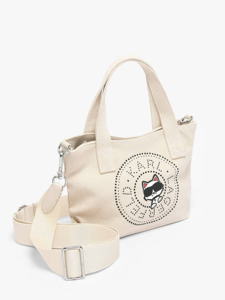 Crossbody Bag K Ikon Cotton Karl lagerfeld White k ikon B2W50089 other view 2