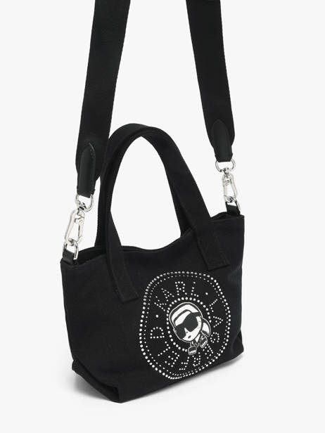 Crossbody Bag K Ikon Cotton Karl lagerfeld Black k ikon B2W50074 other view 2