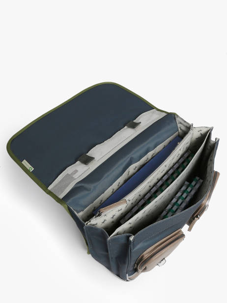 Satchel 3 Compartments Cameleon Blue vintage urban PBVBCA41 other view 3