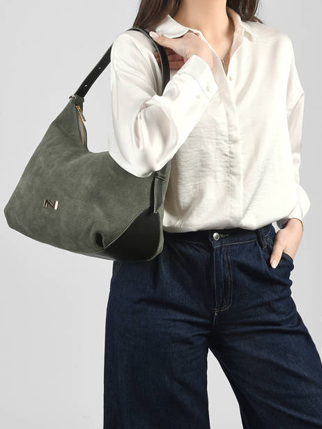 Suede Leather Carrie Shoulder Bag Nathan baume Green vogue 1 other view 1
