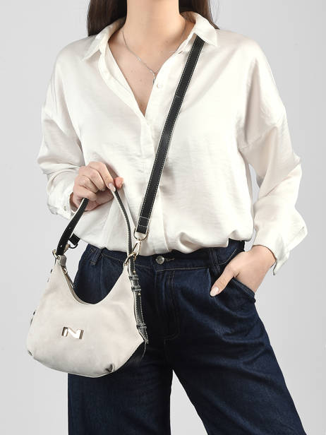 Suede Leather Sam Crossbody Bag Nathan baume Beige vogue 4 other view 1