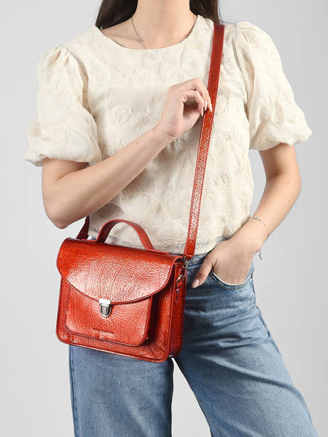 Leather Melle George Star Crossbody Bag Paul marius Red star GEORGSTA other view 1