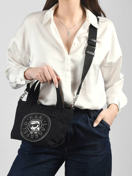 Crossbody Bag K Ikon Cotton Karl lagerfeld Black k ikon B2W50074 other view 1