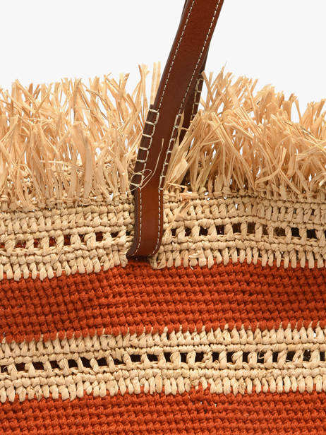 Shoulder Bag Cabas Raphia Raphia Vanessa bruno Orange cabas raphia 23V40928 other view 3