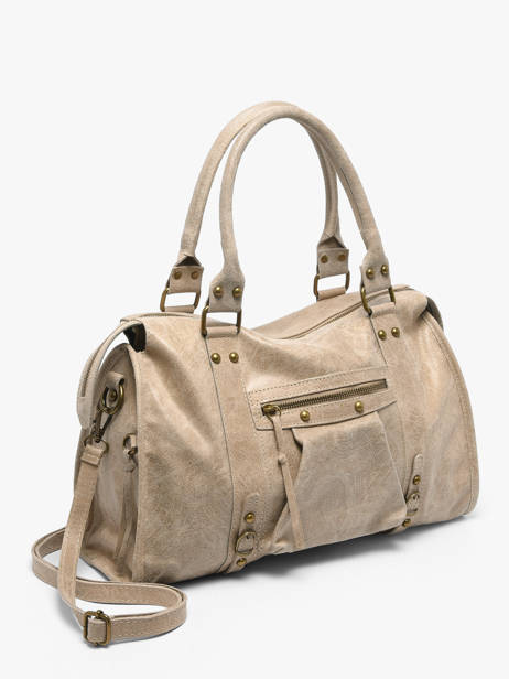 A4 Size Shoulder Bag Spazzolato Leather Milano Beige spazzolato SP24095 other view 2