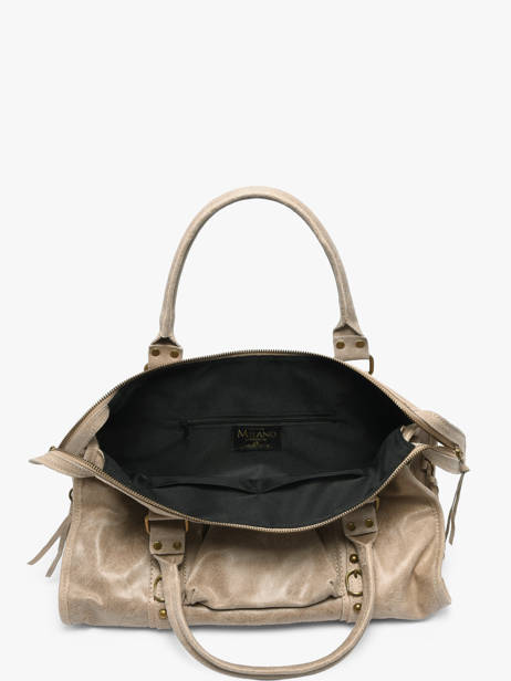 A4 Size Shoulder Bag Spazzolato Leather Milano Beige spazzolato SP24095 other view 3