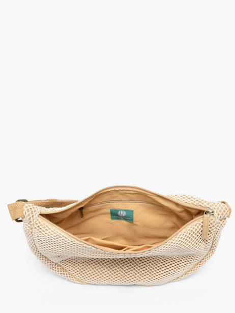 Shoulder Bag Resille Cotton Le voyage en panier Beige resille PM943 other view 3