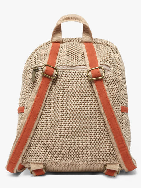 Backpack Le voyage en panier Beige resille PM957 other view 4