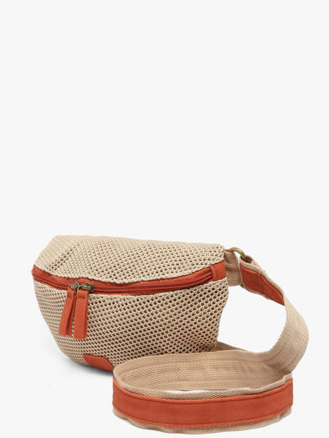 Belt Bag Le voyage en panier Beige resille PM958 other view 2